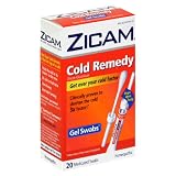 Zicam Cold Remedy Medicated Swabs, Gel, 20 swabs (Pack of 2)