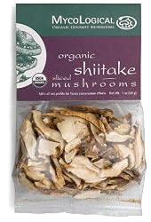 Mycological Dried Organic Sliced Shiitake Mushrooms, 1-Ounce Packages (Pack of 6)