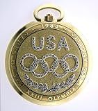Longines 14k Gold 1984 Olympics pocket watch with diamonds