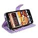 Cellularvilla Wallet Case For ZTE Speed N9130 (Boost Mobile) Pu Leather Wallet Card Flip Open Pocket Case Cover Pouch (Purple Glitter)