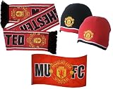 Manchester United Fc Authentic EPL Scarf Flag and Hat Set