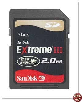 SanDisk 2 GB Extreme III SD Memory Card ( SDSDX3-2048-901, Retail Package)