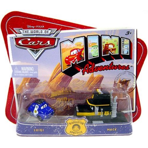 Disney Pixar - CARS - The World of Cars - MINI Adventures - RADIATOR SPRINGS - 2-Pack - LUIGI (als Polizei) & MACK - OVP