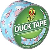Duck Brand 281757 Printed Duct Tape, Flying Pigs, 1.88 Inches x 10 Yards, Single Roll