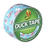 Duck Brand 281757 Printed Duct Tape, Flying Pigs, 1.88 Inches x 10 Yards, Single Roll