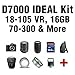Nikon D7000 Digital SLR Camera 4 Lens Kit with 18-105mm VR, 70-300mm, 58mm Wide Angle, 58mm 2X Telephoto, 16 GB and More