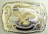 HUGE American Eagle Western Rodeo Belt Buckle
