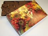 Scott's Cakes 1 lb. Milk Chocolate Almond Bark in a Fall Leaf Box