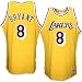 Mitchell & Ness Los Angeles Lakers #8 Kobe Bryant Gold Authentic Throwback Basketball Jersey (48)