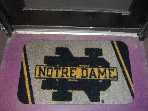 28x17 Univesity of Notre Dame Fighting Irish Area Floor Door Mat Bath Rug