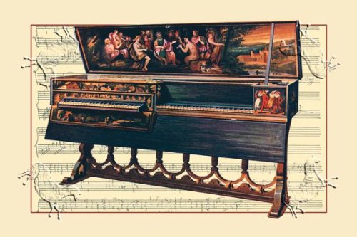 Art Poster, Double Spinet or Virginal - 27.5 x 18.75