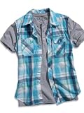 GUESS Kids Boys Big Boy Woven Knit Two-Fer Top