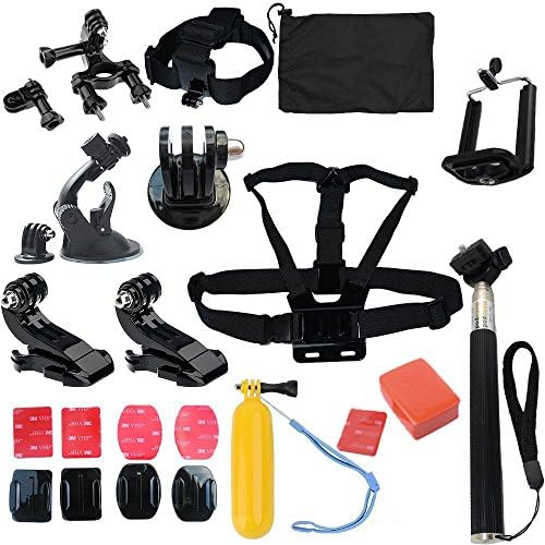 Videook 19-in-1 Mount Strape Bundle Kit for GoPro HERO 4 Black Silver GoPro HERO 3+,3, 2 and Gopro Hero Camera Accessory Kits Outdoor Sports Accessories Kit