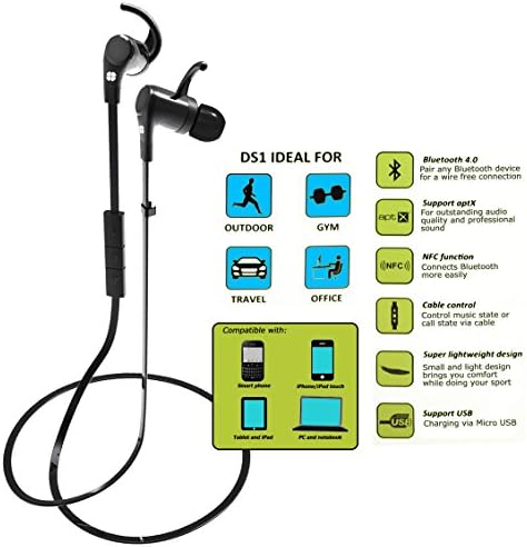 Wireless Bluetooth Headphones Stereo Affordable Headset, Sports Earbuds for Running - Hands-Free Calls &amp; Music Streaming 4.0 Bluetooth Earpiece + Easy Paring to Any iPhone, Samsung, HTC, Lenovo, BB, and More From Silky Smooth Products