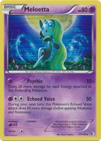 Pokemon - Meloetta (77/149) - BW - Boundaries Crossed - Holo