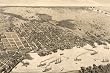Jacksonville, Florida, Aerial View, Published 1876 - 16x20-inch - Fine-Art-Quality Photographic Print of an Image from the Library of Congress Collection