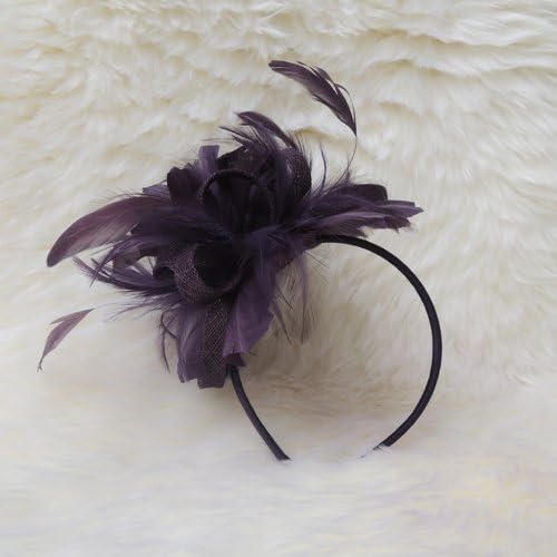 Spikerking Women's Fascinators Yarn Feather Headdress Hairpin