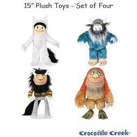 Crocodile Creek Where the Wild Things Are - Set of Four 15 Plush Toys by Where the Wild Things Are