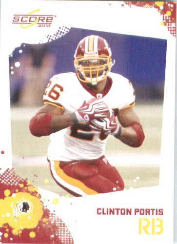 Clinton Portis - Washington Redskins - 2010 Score Football Card - NFL Trading Card in Screwdown Case