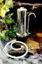 CuZn Countertop Water Filter, Chrome Refillable, with Swivel Spout