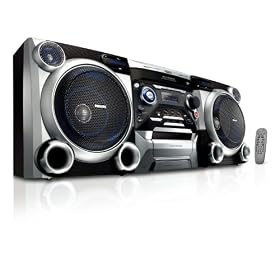 Philips FWM377 3-CD Changer/MP3/WMA/Cassette /FM/MW Radio 240W Mini Hi-Fi System