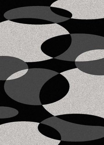 Radici 1826 BELLA Rugs, 7-Feet 9 by 11-Feet, Black