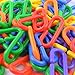 YUYUSO 100 Piece Plastic C-Clips Hooks Chain Links C-Links Rat Parrot Bird Toy Cage