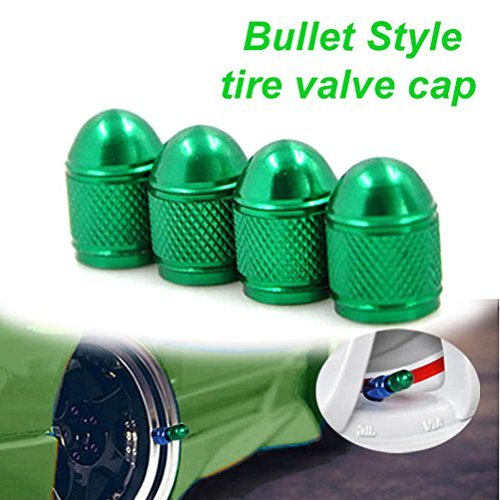 Dreamer Car Cool Short Bullet Style Anodized Surface Valve Stem Caps