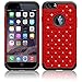 iPhone 6 Plus Case, Sparkle Shimmer Case for iPhone 6 Plus,EC™ Heavy Duty Shock Absorbing Dual Layer Studded Rhinestone Bling Hybrid Protective Case Cover for iPhone 6 Plus 5.5 (Red)