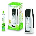 SodaStream 1212111496 Wassersprudler Jet Fun inklusiv 1x Alu-Zylinder 60 L und 1x 1-Liter PET-Flasche, grau