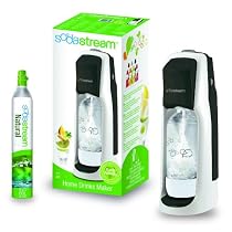 SodaStream 1212111496 Wassersprudler Jet Fun inklusiv 1x Alu-Zylinder 60 L und 1x 1-Liter PET-Flasche, grau