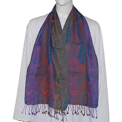 Winter Scarf Men Pure Wool Gifts Him Handmade In India 12 x 60 inches (wsmf123)