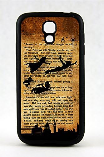 Samsung Galaxy S4 Rubber Case Cover Peter Pan 1911 novel Quote Tinkerbell Neverland Phone Fairy Princess