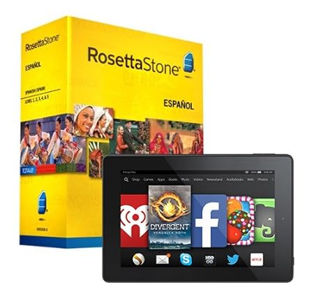 Rosetta Stone Spanish (Spain) Level 1-5 Set and Fire HD 7 Bundle