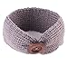 Josie & Connie Baby Boys Unisex Button Headband Knit Headwear,One Size (Gray)