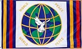 Outdoor Living : World Peace Flag - 3 foot by 5 foot Polyester (NEW)