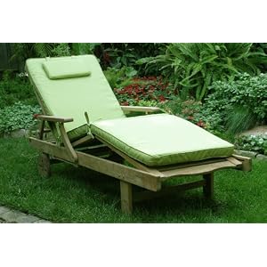 Premium Outdoor Chaise Lounge Cushion with Pillow - Kiwi