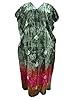 Hippy Boho Caftan Green Tie Dye Cotton Kaftan Maxi Caftan Dress