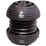 Pyle-Home PMS8B Chainable Rechargeable Mini Capsule Speakers with Bass Expansion For iPod/iPhone/Sansa/BlackBerry/HTC (Black)