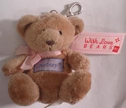 With Love Bears Personalized Embroidered Name "Courtney"