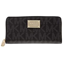 Hot Sale Michael Kors Zip Around Continental Wallet in Black