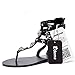 Odema Women Summer Bohemian Skull Rhinestone Flat Beach Thong Sandals