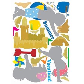 Easy Instant Decoration Wall Sticker Decal - Beach Summer Vacation