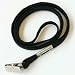 Flat Woven Lanyard, Black