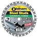 Oldham 725ST30 Commercial 7-1/4-Inch 30 Tooth TCG Steel Stud Cutting Saw Blade with 5/8-Inch and Diamond Knockout Arbor