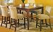 7 Piece Cherry Taupe Counter Height Dining Set