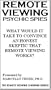 Psychic Spies - What Would it Take to Convince an Honest Skeptic that Remote Viewing Works? [VHS]