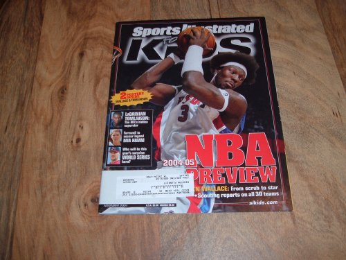 Ben Wallace-Detroit Pistons-Sports Illustrated For Kids, November 2004-Poster of LaDainian Tomlinson and all 9 trading cards inside issue.