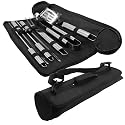 Grillbesteck Tragetasche 7tlg Edelstahl Grillgabel Grillzange Wender