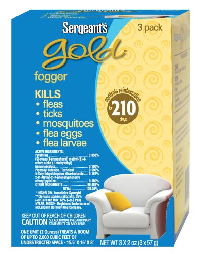 Sergeant's Gold Flea and Tick IGR Fogger 2-Ounce 3ct